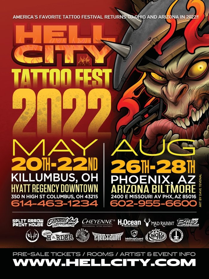 Official home of The Hell City Tattoo Festival tattoo tickets clothing