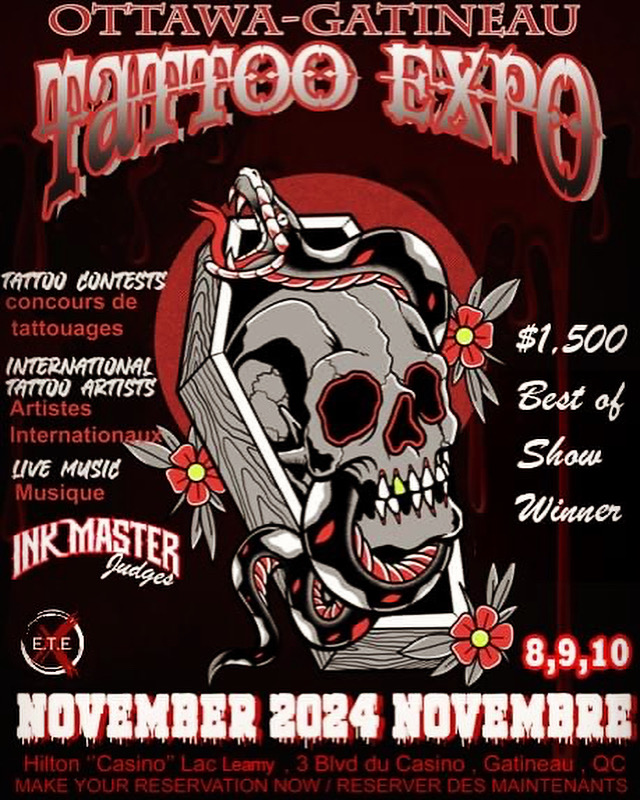 Ottawa-Gatineau Tattoo Expo 2024 | Noviembre 2024 | Canada | iNKPPL