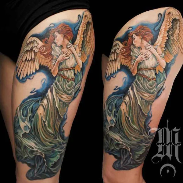Watercolor tattoo by Наталья Комарова in Saint Petersburg