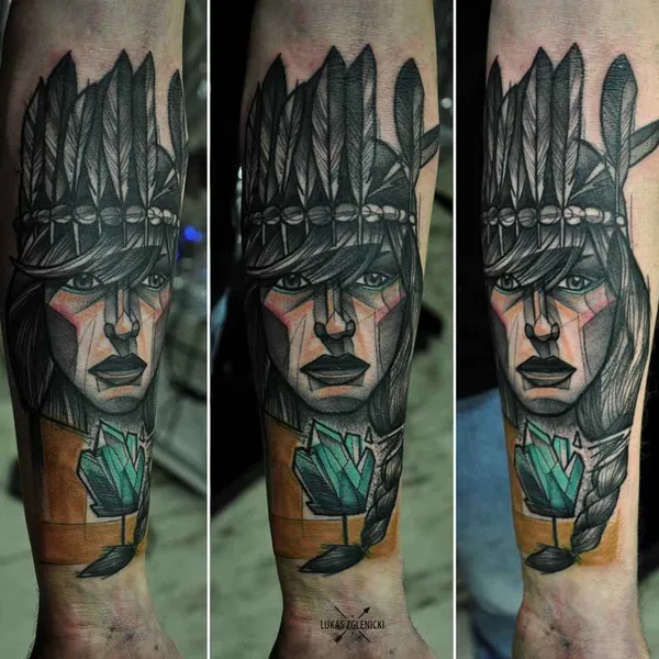 Нео традиционная tattoo by Lukas Zglenicki in Sopot