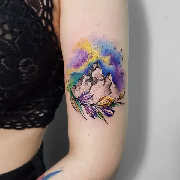 Акварель tattoo by Елена Сташкина in Екатеринбург