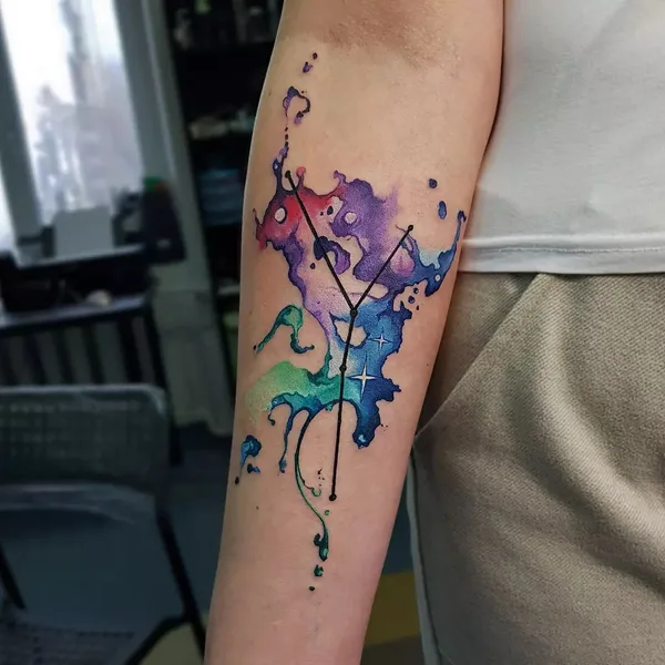 Акварель tattoo by Елена Сташкина in Екатеринбург