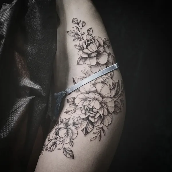 Graphic tattoo by Roxy Tattoo in Воронеж