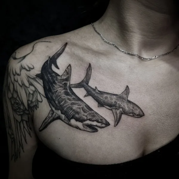 Graphic tattoo by Roxy Tattoo in Воронеж