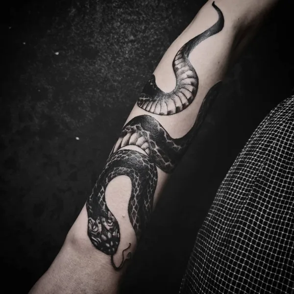 Graphic tattoo by Roxy Tattoo in Воронеж