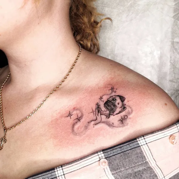 Fine Line tattoo by Дарья Голявина in Воронеж