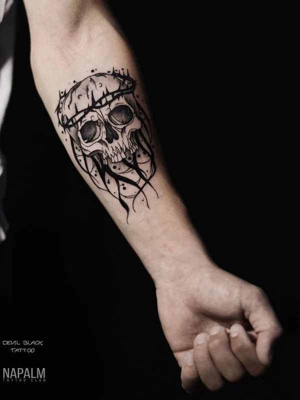 black blackwork tatuaje en forearm #49630 | Tatuador Валентина Городецкая