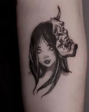 Graphic tattoo by Валентина Городецкая in Воронеж