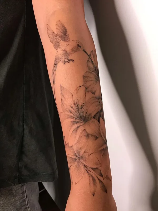 black and grey black and grey Tatuagem em forearm #49645 | Tatuador Даша Черникова