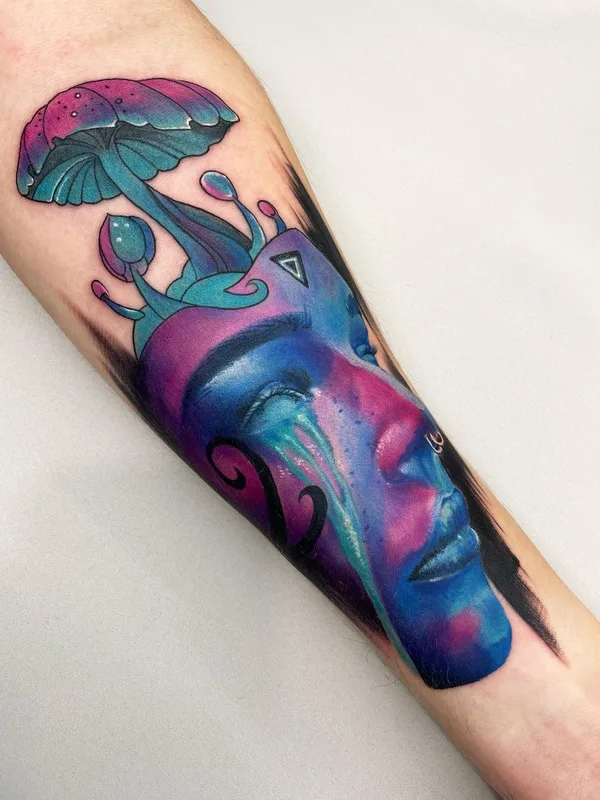 color illustrative tatouage sur forearm #49669 | Artiste tatoueur Александра Горбунова