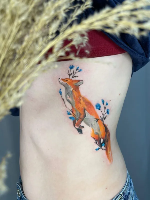 color illustrative tatouage sur side #49671 | Artiste tatoueur Александра Горбунова