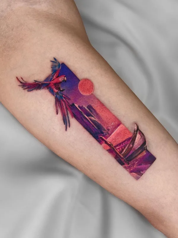 color illustrative tatouage sur forearm #49670 | Artiste tatoueur Александра Горбунова