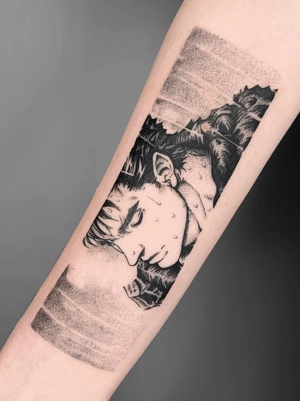 black blackwork татуировка на forearm #49736 | Тату мастер Антон Федотов