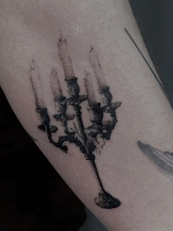 black blackwork татуировка на forearm #49745 | Тату мастер Антон Федотов