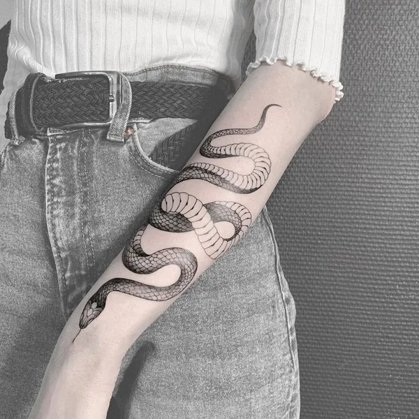 Graphic tattoo by Максим Чадин in Челябинск