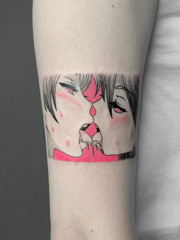 color anime 纹身 在 forearm #52852 | 纹身师 Максим Чадин