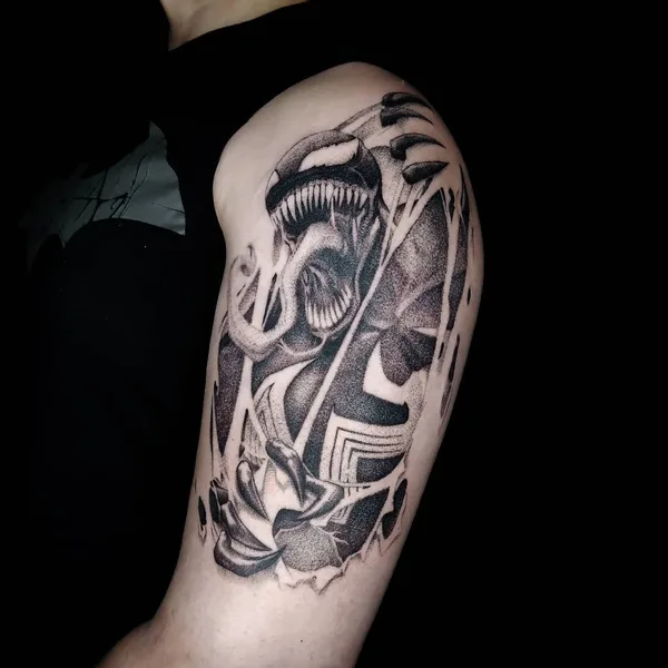 Graphic tattoo by Станислав @andron_tatt in Челябинск