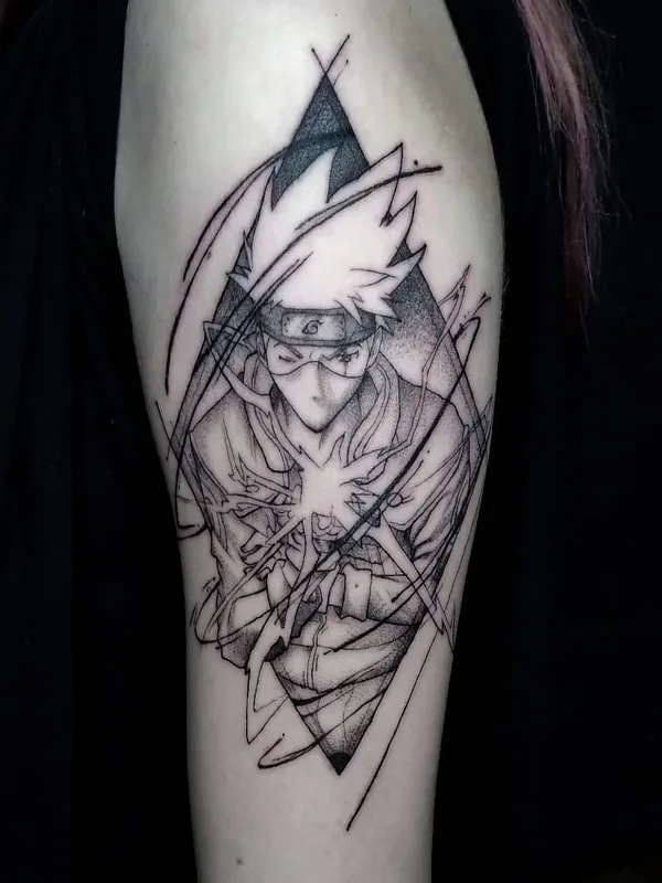 black and grey anime Tatuaggio su forearm #52862 | Tatuatore Станислав @andron_tatt