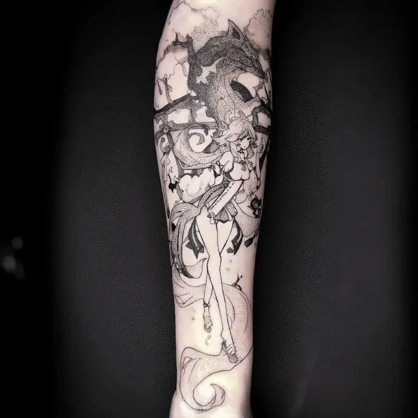 Graphic tattoo by Станислав @andron_tatt in Челябинск