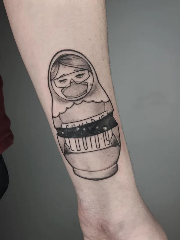 black and grey black and grey Tatuaggio su forearm #52884 | Tatuatore Олег Куценко