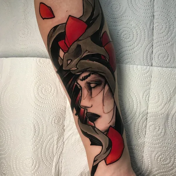 Neo Traditional tattoo by Олег Куценко in Челябинск