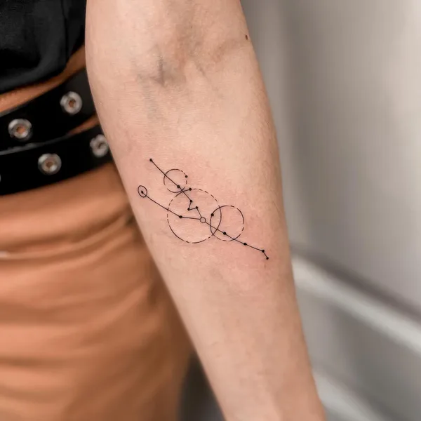 Fine Line tattoo by Лера Шибакова in Челябинск