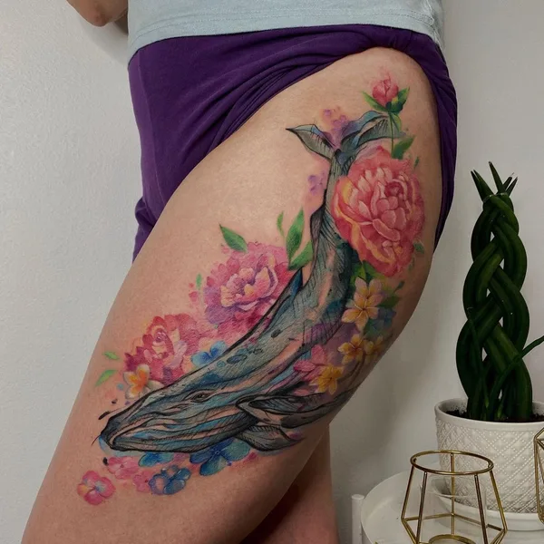 Watercolor tattoo by Kristina Borovkova in Челябинск