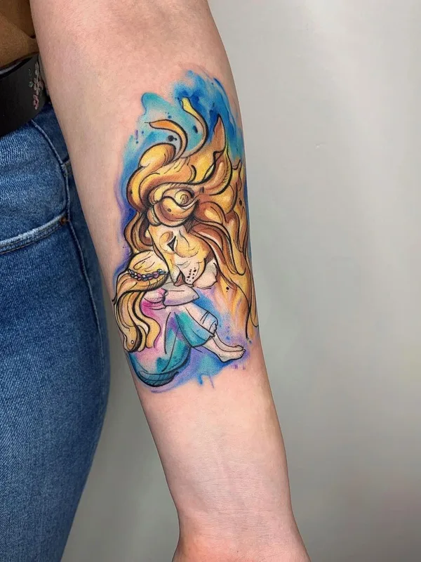 color watercolor Tatuaggio su forearm #52911 | Tatuatore Kristina Borovkova