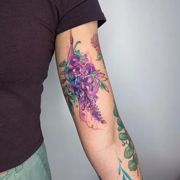 Watercolor tattoo by Kristina Borovkova in Челябинск