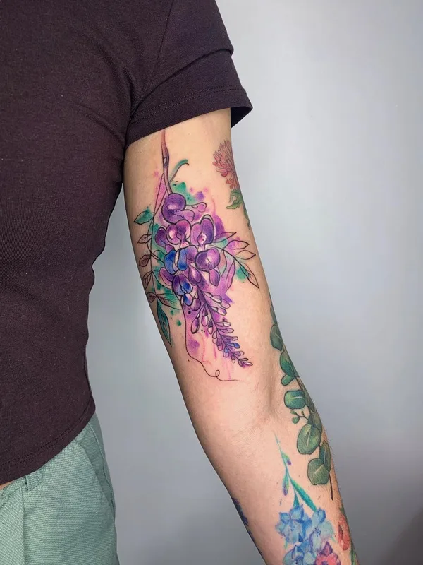 color watercolor Tatuaggio su forearm #52909 | Tatuatore Kristina Borovkova