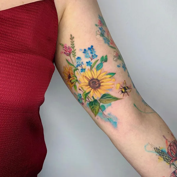 Watercolor tattoo by Kristina Borovkova in Челябинск