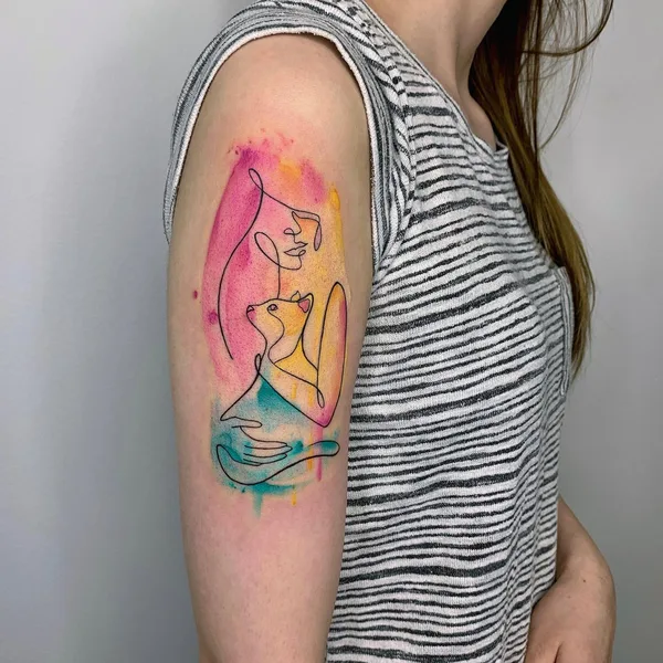 Watercolor tattoo by Kristina Borovkova in Челябинск