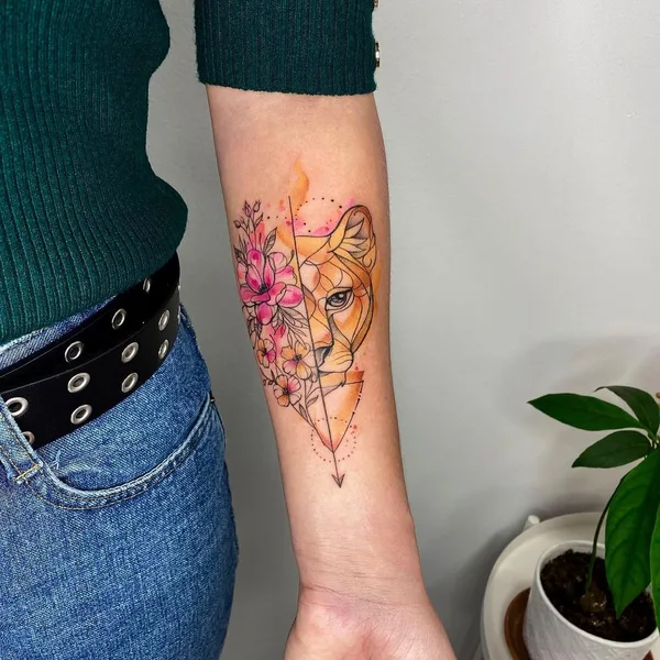 Watercolor tattoo by Kristina Borovkova in Челябинск