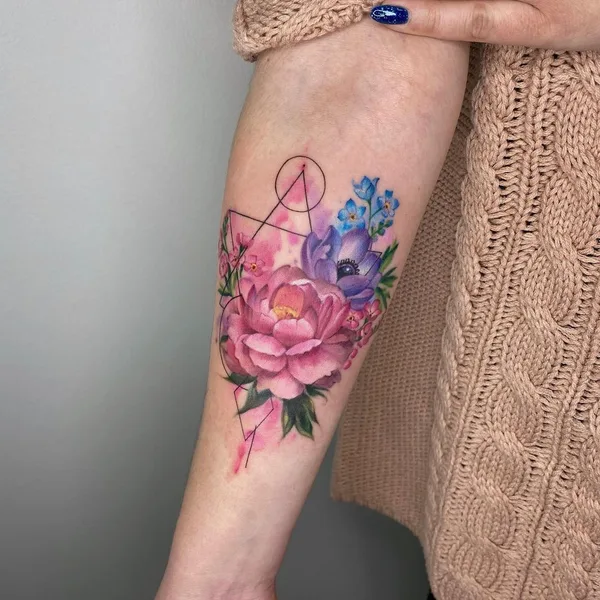 Watercolor tattoo by Kristina Borovkova in Челябинск