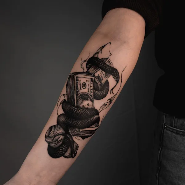 Graphic tattoo by Павел Верцебовский in Челябинск
