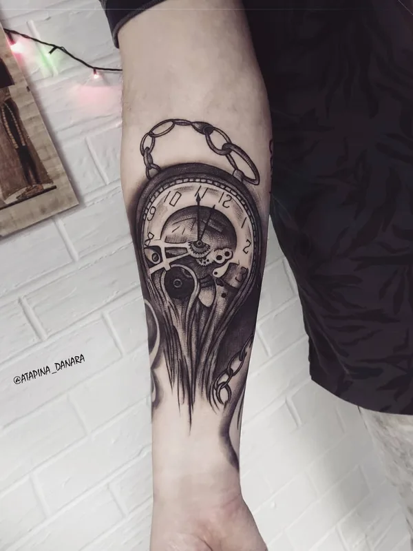 black and grey black and grey 纹身 在 forearm #52948 | 纹身师 Danara Atapina