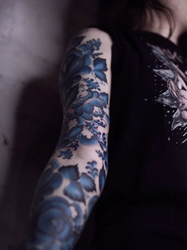 color botanic татуировка на full sleeve #39165 | Тату мастер Rita Ri.tatt