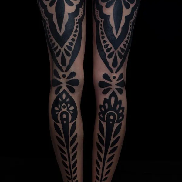 Ornamental tattoo by Viktor Ódor in Budapest