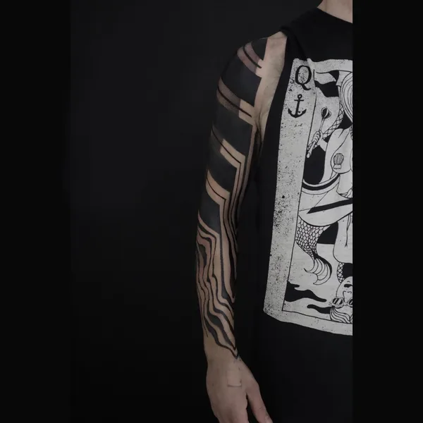Ornamental tattoo by Viktor Ódor in Budapest