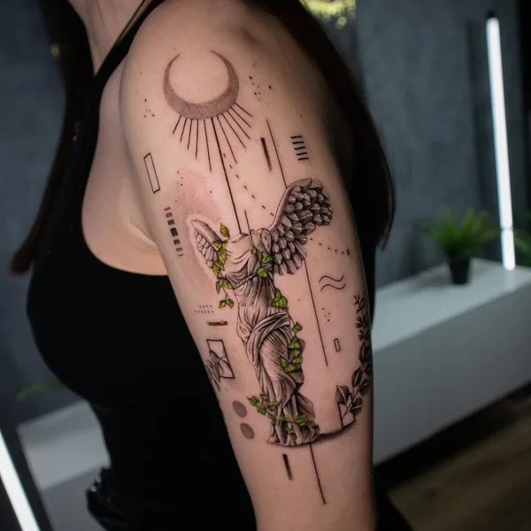Abstract tattoo by Ódor Benjámin in Budapest