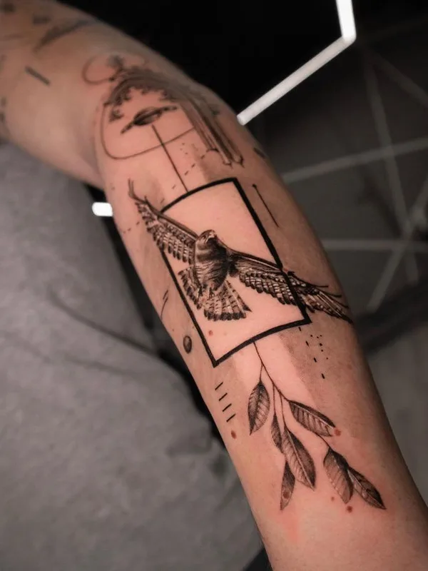 black and grey blackwork tatouage sur forearm #67591 | Artiste tatoueur Ódor Benjámin