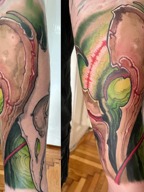 color abstract tatuaje en forearm #67599 | Tatuador Szabolcs Oravecz