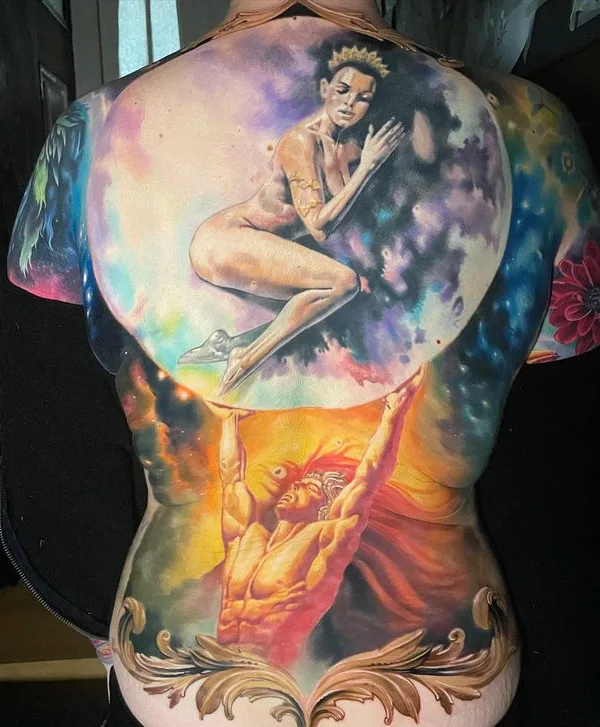 color realism tatuaje en full back #67593 | Tatuador Szabolcs Oravecz