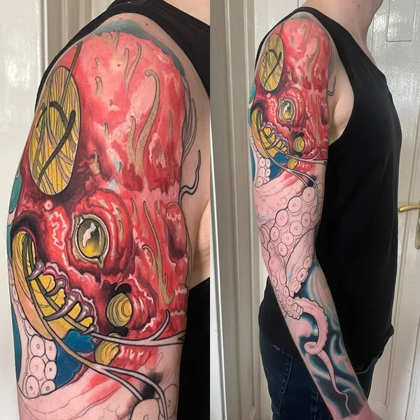 Neo Traditional tattoo by Szabolcs Oravecz in Budapest