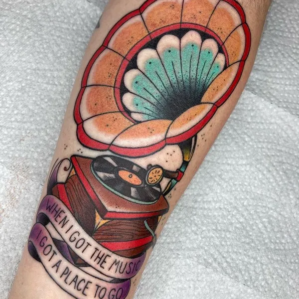Old School tattoo by Sandor Haraszti in Budapest