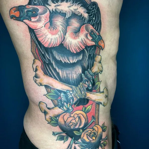 Old School tattoo by Sandor Haraszti in Budapest