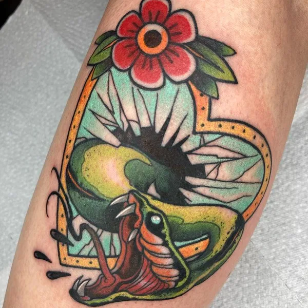 Old School tattoo by Sandor Haraszti in Budapest