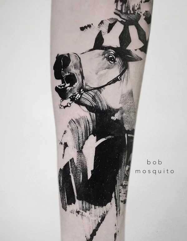 black sketch tatuaje en forearm #67637 | Tatuador Mosquito Bob