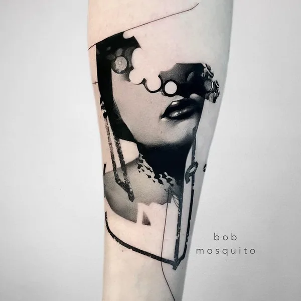 avant-garde tattoo by Mosquito Bob in Pécs