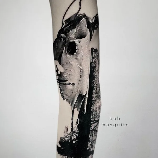 avant-garde tattoo by Mosquito Bob in Pécs